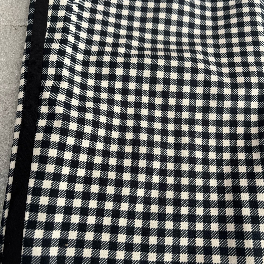 [US6]Weekend MaxMara Black and White Gingham Cropped Ankle Pants - Picture 3 of 11